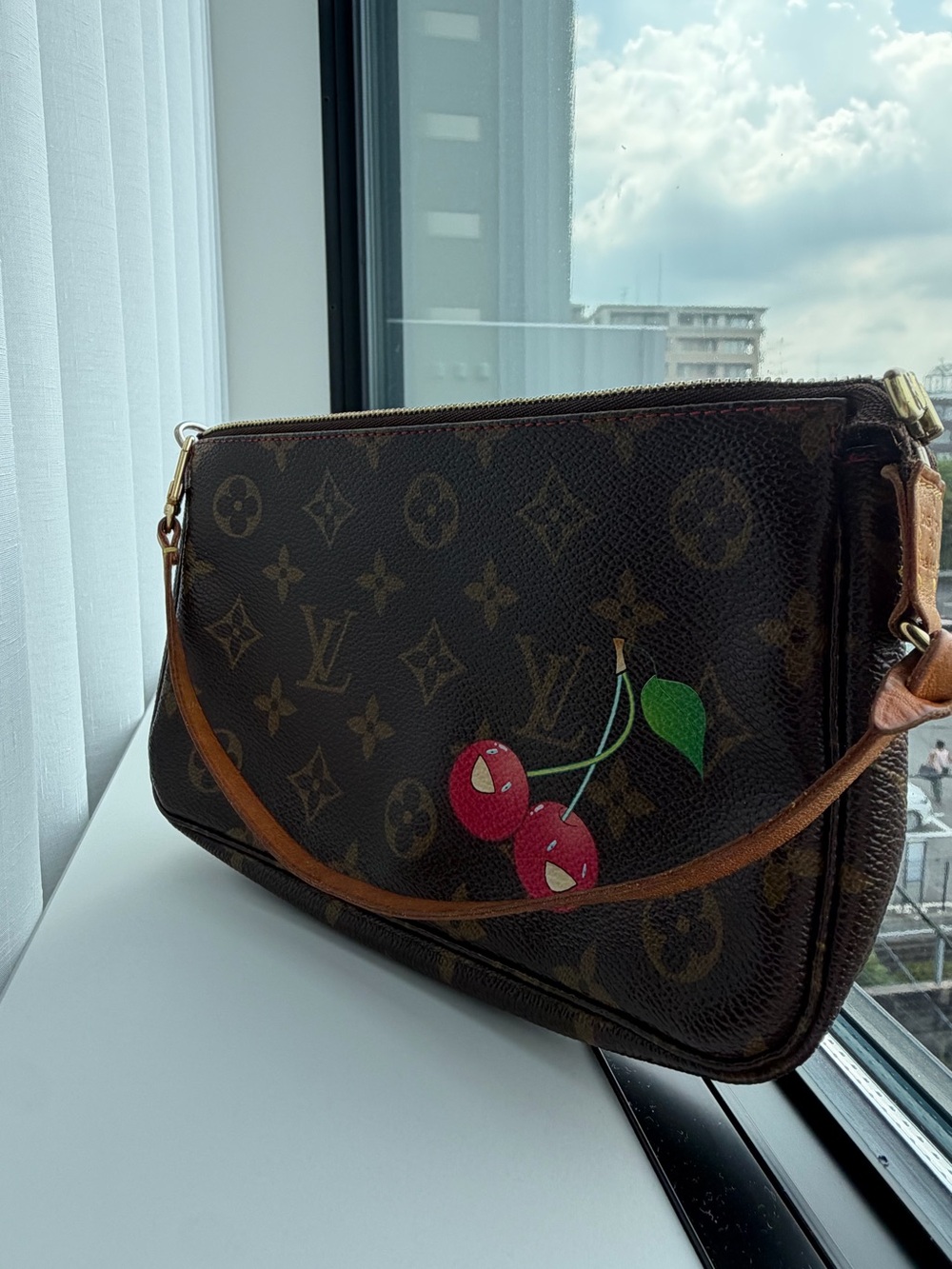 🍒 Authentic Louis Vuitton x Takashi Murakami Cerises Pochette Accessoires 🍒
